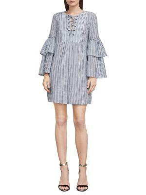 Bcbgmaxazria Striped Lace-up Dress