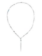 Chan Luu Aquamarine, Hematite And Sterling Silver Pendant Necklace