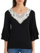 Karl Lagerfeld Paris Lace Bib Top
