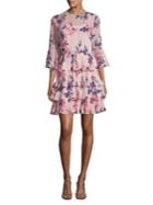 Eliza J Ruffled Bell-sleeve Dress