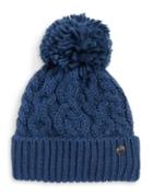 Rella High-rise Pom-pom Cable Knit Beanie