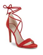 Kenneth Cole New York Berry Suede Lace-up Dress Sandals