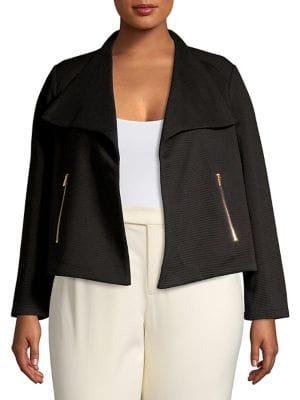 Calvin Klein Plus Classic Open-front Jacket