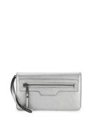 Design Lab Lord & Taylor Textured Faux Leather Wristlet
