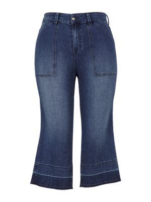 Melissa Mccarthy Seven7 Four-pocket Wide-leg Jeans