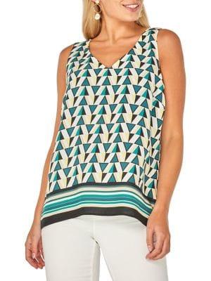 Dorothy Perkins Geometric-print Sleeveless Top