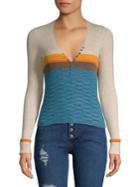 Free People Frequency Colorblock V-neck Top