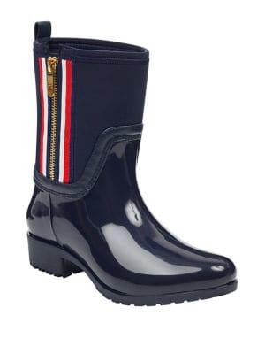 Tommy Hilfiger Frills Side-striped Rain Booties