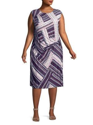 Nic+zoe Plus Graphic Brushstroke Dress