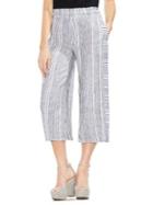 Vince Camuto Cropped High-rise Linen Trousers