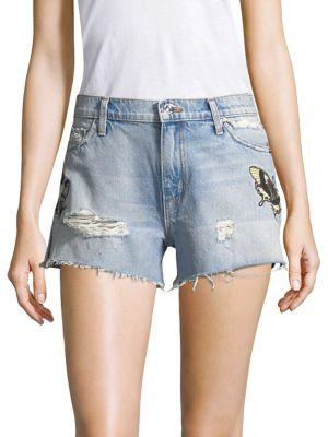Hudson Jeans Distressed Denim Cut-off Shorts