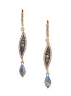 Lonna & Lilly Goldtone, Mother-of-pearl & Crystal Drop Earrings