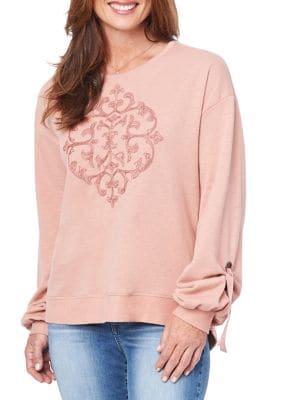 Democracy Graphic Tie-sleeve Sweater
