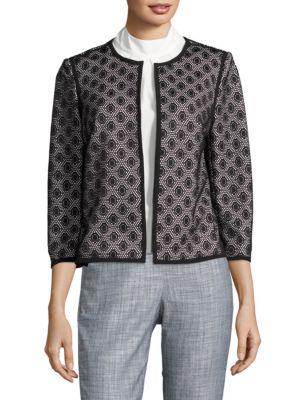 Nipon Boutique Plus Crocheted Open-front Jacket