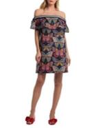 Trina Turk Mariposa Mosiac Cotton Sateen Welton Dress