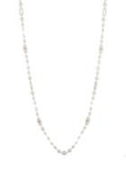 Anne Klein Faux Pearl And Crystal Single Strand Necklace