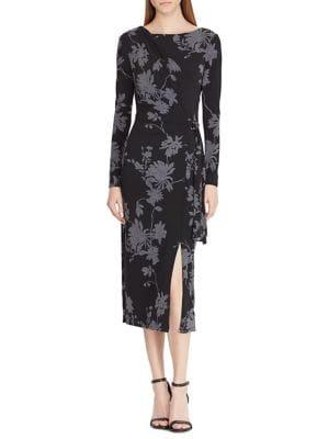 Lauren Ralph Lauren Connie Ruched Midi Dress