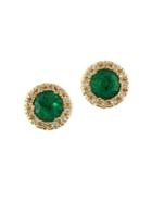 Effy Brasilica Diamonds, 14k Yellow Gold, And Emerald Stud Earrings