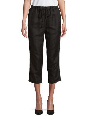Context Linen-cotton Drawstring Capris