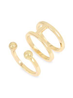 Bcbgeneration Winter Metals Set Of Two Disc Ring