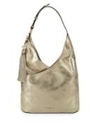 Donna Karan Tassel Metallic Hobo Bag