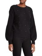 Lauren Ralph Lauren Beaded Balloon-sleeve Sweater