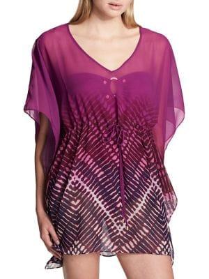 Calvin Klein Printed Caftan Cover-up