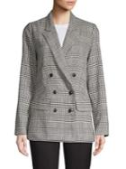 Wayf Double Breasted Houndstooth Blazer