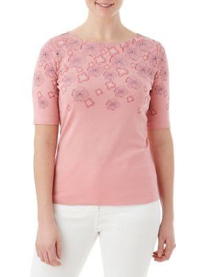 Olsen Casual Coast Floral Scatter Tee