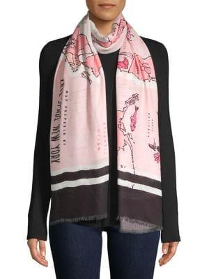 Kate Spade New York Usa Map Oblong Scarf