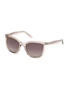 Guess 54mm Contrast Inlay Square Sunglasses