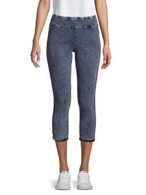 Marc New York Performance Rainbow Striped Copped Leggings