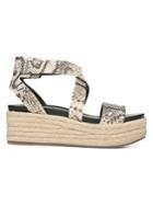 Franco Sarto Tabatha Snake-print Platform Espadrille Sandals