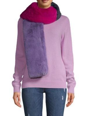 Bcbgeneration Colorblock Faux Fur Scarf