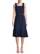 Michael Michael Kors Ruffle Neck Peplum Hem Dress