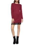 Bcbgeneration Lace-trimmed Sweater Dress