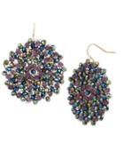 Kenneth Cole New York Multi-color Beaded Woven Earrings