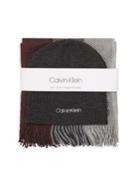 Calvin Klein Two-piece Ribbed Beanie & Three-panel Raschel Scarf Set