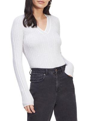 Miss Selfridge V-neck Tipped Knitted Top