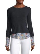 Bailey 44 Combination Sweater And Floral Shirt