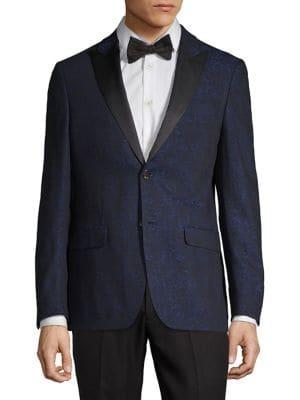 Lauren Ralph Lauren Peak-lapel Paisley Wool Blazer