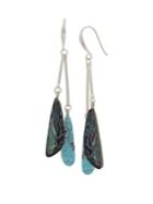 Lord Taylor Santa Fe Crystal, Turquoise And Abalone Linear Drop Earrings