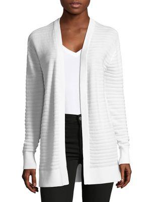Michael Michael Kors Rib-knit Cotton Cardigan
