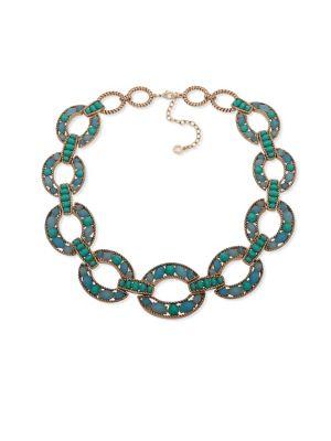Anne Klein Statement Cluster Link Necklace
