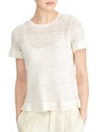 Lauren Ralph Lauren Ruffle-trim Knit Top
