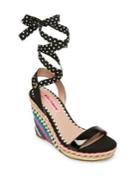 Betsey Johnson Pink Colvin Ankle-strap Wedge Espadrilles