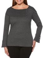 Rafaella Off-the-shoulder Long-sleeve Top
