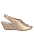 Eileen Fisher Slingback Leather Wedge Sandals