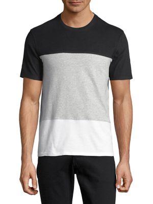 Black Brown Colorblock Cotton Tee