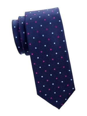 Black Brown Mixed Dot Silk Tie